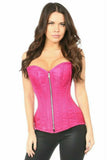 Daisy Corsets Top Drawer Fuchsia Brocade Steel Boned Corset - Daisy Corsets - Flyclothing LLC
