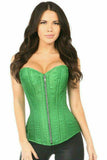 Daisy Corsets Top Drawer Emerald Green Brocade Steel Boned Corset - Daisy Corsets - Flyclothing LLC