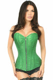 Daisy Corsets Top Drawer Emerald Green Brocade Steel Boned Corset - Daisy Corsets - Flyclothing LLC