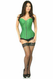 Daisy Corsets Top Drawer Emerald Green Brocade Steel Boned Corset - Daisy Corsets - Flyclothing LLC