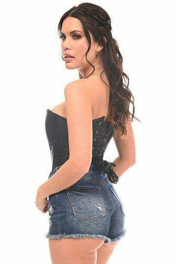Daisy Corsets Top Drawer Black Brocade Steel Boned Corset - Daisy Corsets - Flyclothing LLC