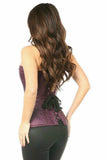 Daisy Corsets Top Drawer Plum Brocade Steel Boned Corset - Daisy Corsets - Flyclothing LLC