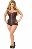 Daisy Corsets Top Drawer Brown Brocade Steel Boned Corset - Daisy Corsets - Flyclothing LLC