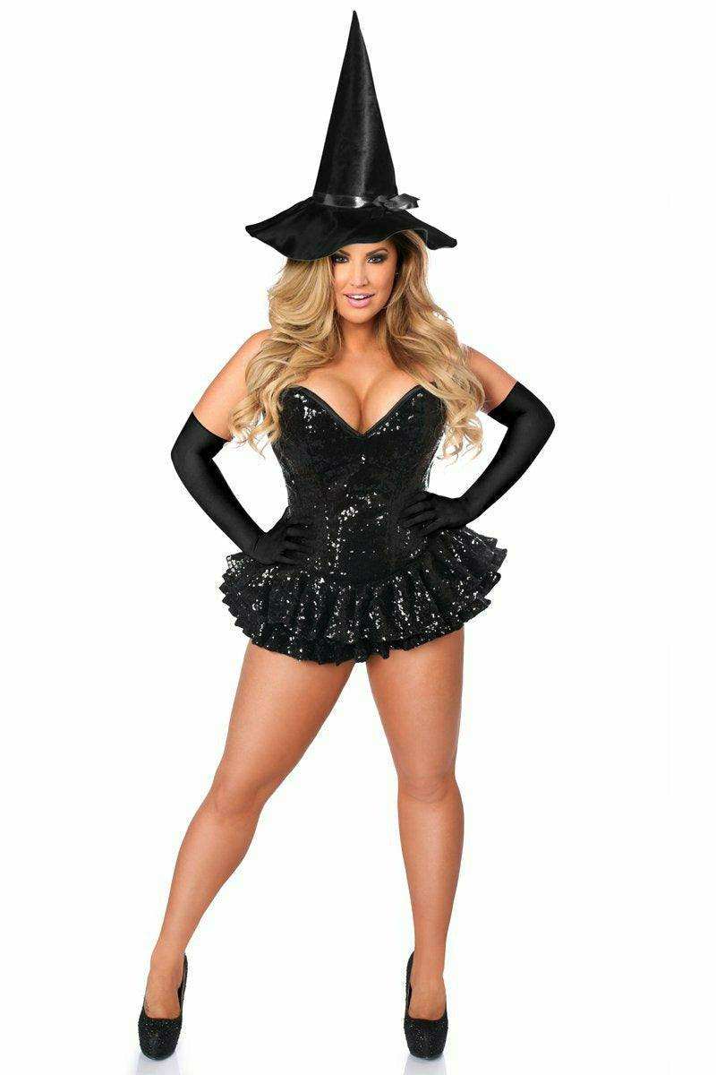Daisy Corsets Top Drawer Premium Sequin Witch Corset Dress Costume - Daisy Corsets - Flyclothing LLC