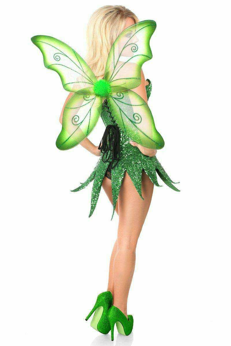 Daisy Corsets Top Drawer Green Sequin Fairy Corset Dress Costume - Daisy Corsets - Flyclothing LLC