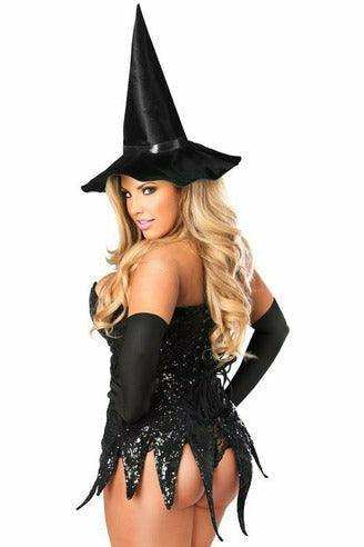 Daisy Corsets Top Drawer Sequin Witch Corset Dress Costume - Daisy Corsets - Flyclothing LLC