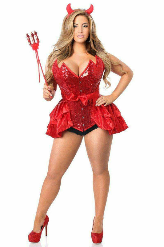 Daisy Corsets Top Drawer 4 PC Daring Devil Corset Costume - Daisy Corsets - Flyclothing LLC