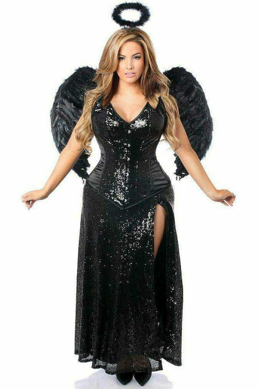 Daisy Corsets Top Drawer Premium Angel of Darkness Corset Costume - Daisy Corsets - Flyclothing LLC