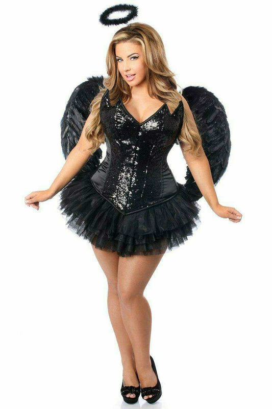 Daisy Corsets Top Drawer 4 PC Sequin Night Angel Corset Costume - Daisy Corsets - Flyclothing LLC