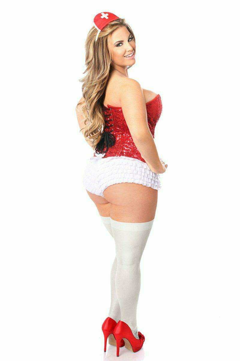 Daisy Corsets Top Drawer 4 PC Sexy Nurse Corset Costume - Daisy Corsets - Flyclothing LLC