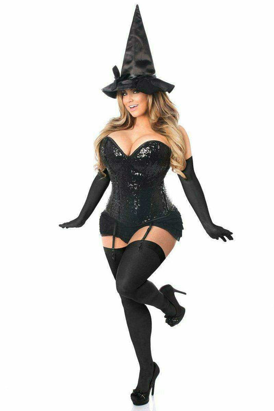 Daisy Corsets Top Drawer 4 PC Sequin Witch Corset Costume - Daisy Corsets - Flyclothing LLC