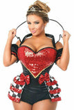 Daisy Corsets Top Drawer 6 PC Royal Red Queen Corset Costume - Daisy Corsets - Flyclothing LLC