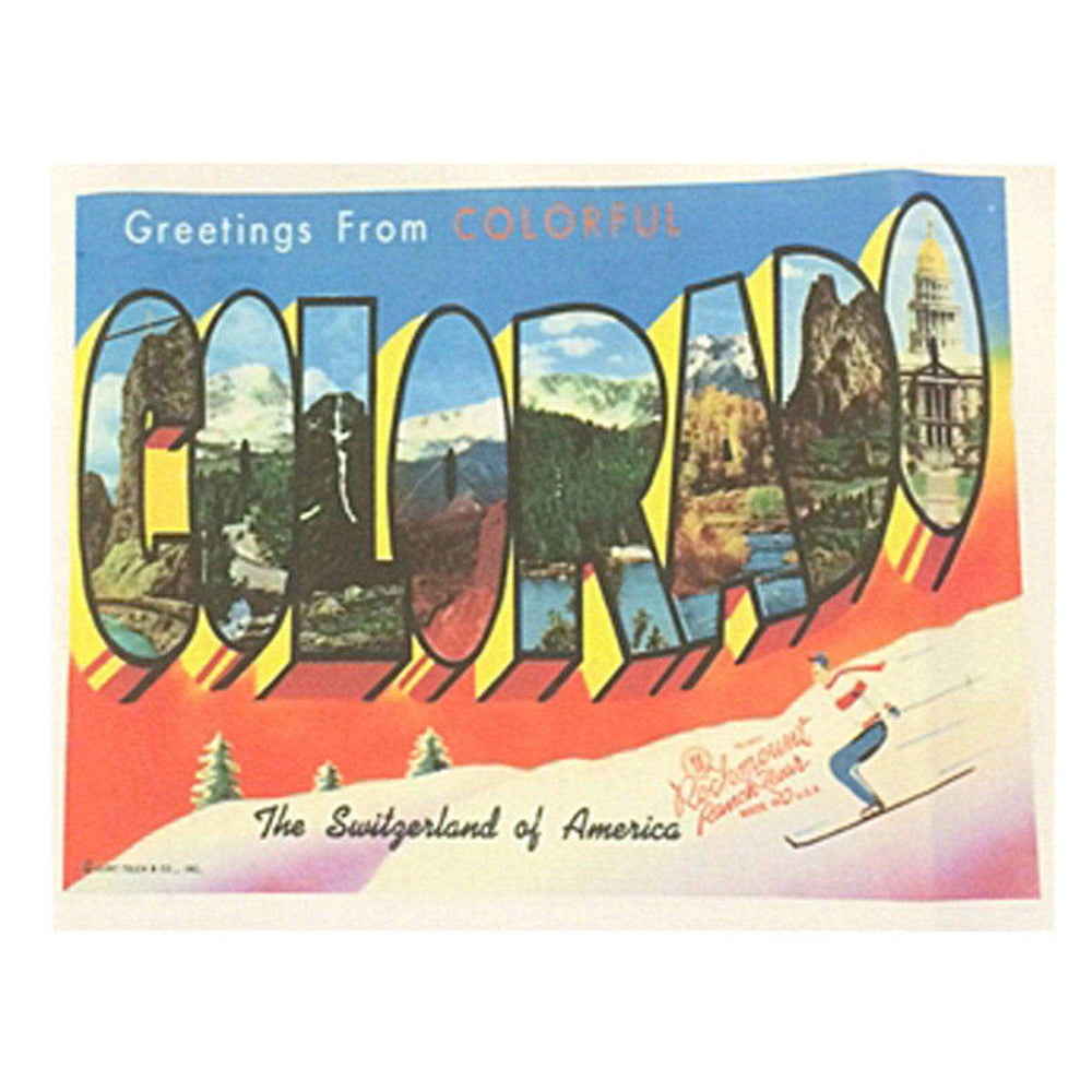 Greetings from Colorful Colorado Western Tea Towel - Rockmount Clothing - Flyclothing LLC