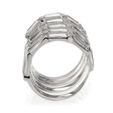Alamode High polished Stainless Steel Ring with AAA Grade CZ in Clear Ring - Alamode - Flyclothing LLC