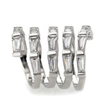 Alamode High polished Stainless Steel Ring with AAA Grade CZ in Clear Ring - Alamode - Flyclothing LLC