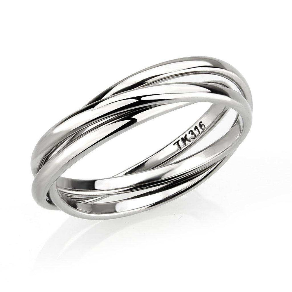 Alamode High polished Stainless Steel Interlocking Ring - Alamode - Flyclothing LLC