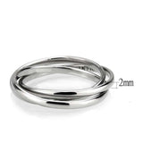 Alamode High polished Stainless Steel Interlocking Ring - Alamode - Flyclothing LLC