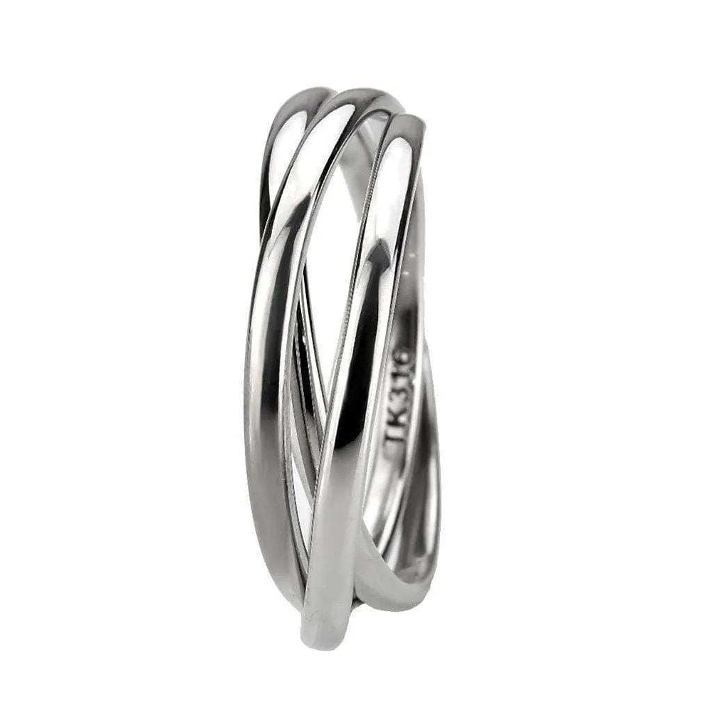 Alamode High polished Stainless Steel Interlocking Ring - Alamode - Flyclothing LLC