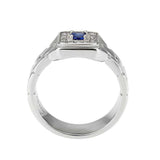 Alamode High polished (no plating) Stainless Steel Ring with Synthetic in Montana - Alamode - Flyclothing LLC