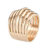 Alamode IP Rose Gold(Ion Plating) Stainless Steel Ring with NoStone in No Stone - Alamode - Flyclothing LLC