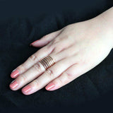 Alamode IP Rose Gold(Ion Plating) Stainless Steel Ring with NoStone in No Stone - Alamode - Flyclothing LLC