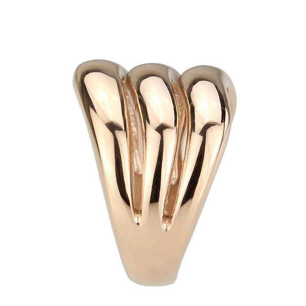 Alamode IP Rose Gold(Ion Plating) Stainless Steel Ring with NoStone in No Stone - Alamode - Flyclothing LLC