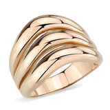 Alamode IP Rose Gold(Ion Plating) Stainless Steel Ring with NoStone in No Stone - Alamode - Flyclothing LLC