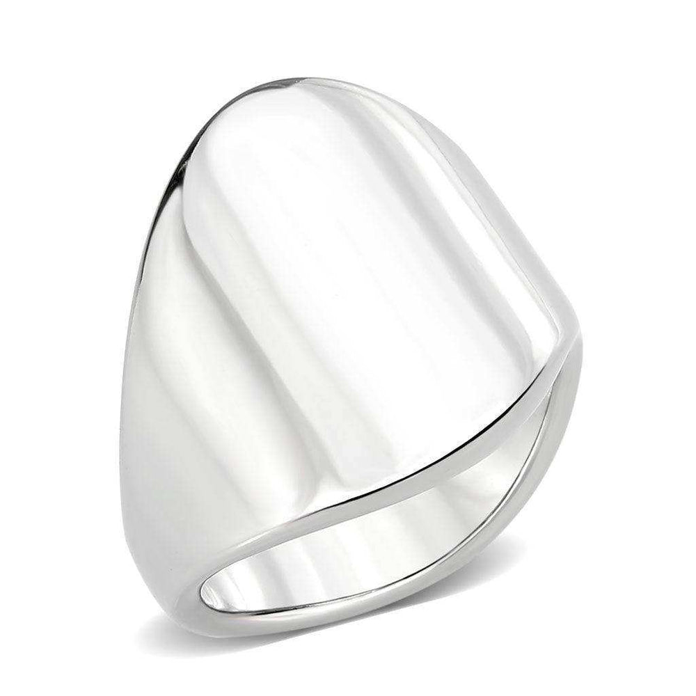Alamode High polished (no plating) Stainless Steel Ring with NoStone in No Stone - Alamode - Flyclothing LLC