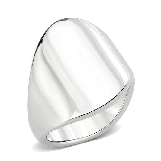 Alamode High polished (no plating) Stainless Steel Ring with NoStone in No Stone - Alamode - Flyclothing LLC