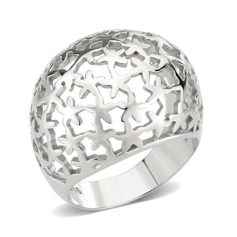 Alamode High polished (no plating) Stainless Steel Ring with NoStone in No Stone - Alamode - Flyclothing LLC