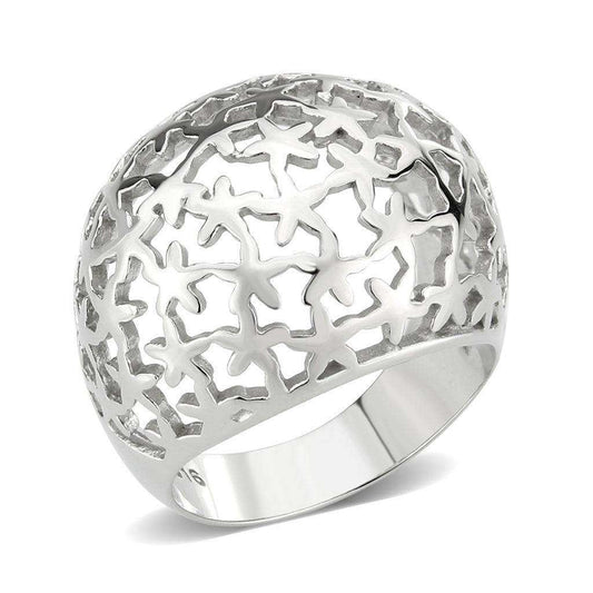 Alamode High polished (no plating) Stainless Steel Ring with NoStone in No Stone - Alamode - Flyclothing LLC