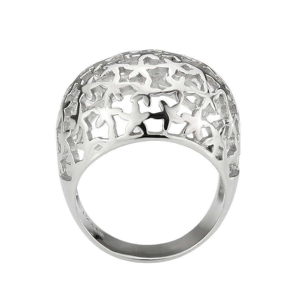 Alamode High polished (no plating) Stainless Steel Ring with NoStone in No Stone - Alamode - Flyclothing LLC