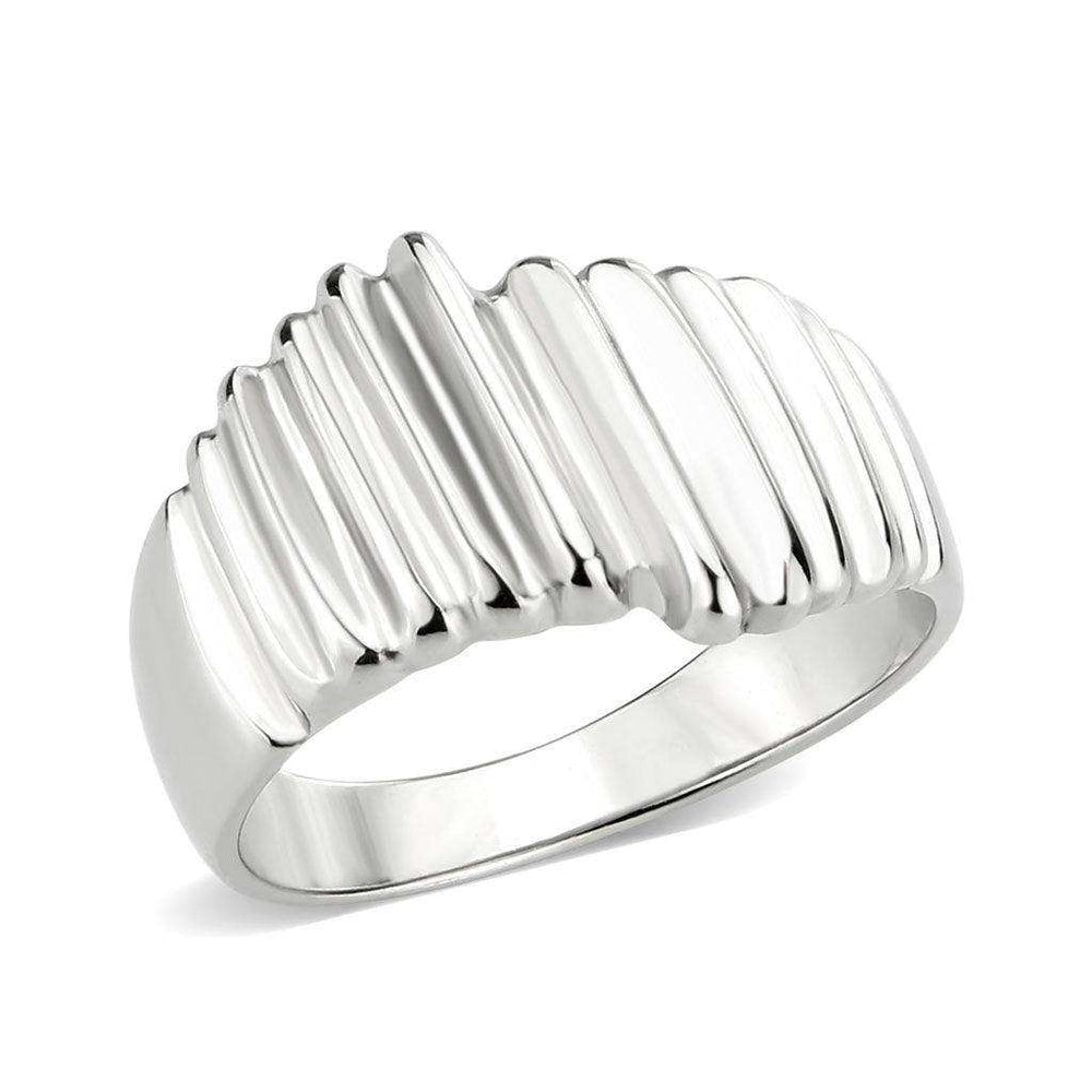 Alamode High polished (no plating) Stainless Steel Ring with NoStone in No Stone - Alamode - Flyclothing LLC