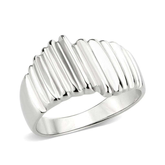 Alamode High polished (no plating) Stainless Steel Ring with NoStone in No Stone - Alamode - Flyclothing LLC