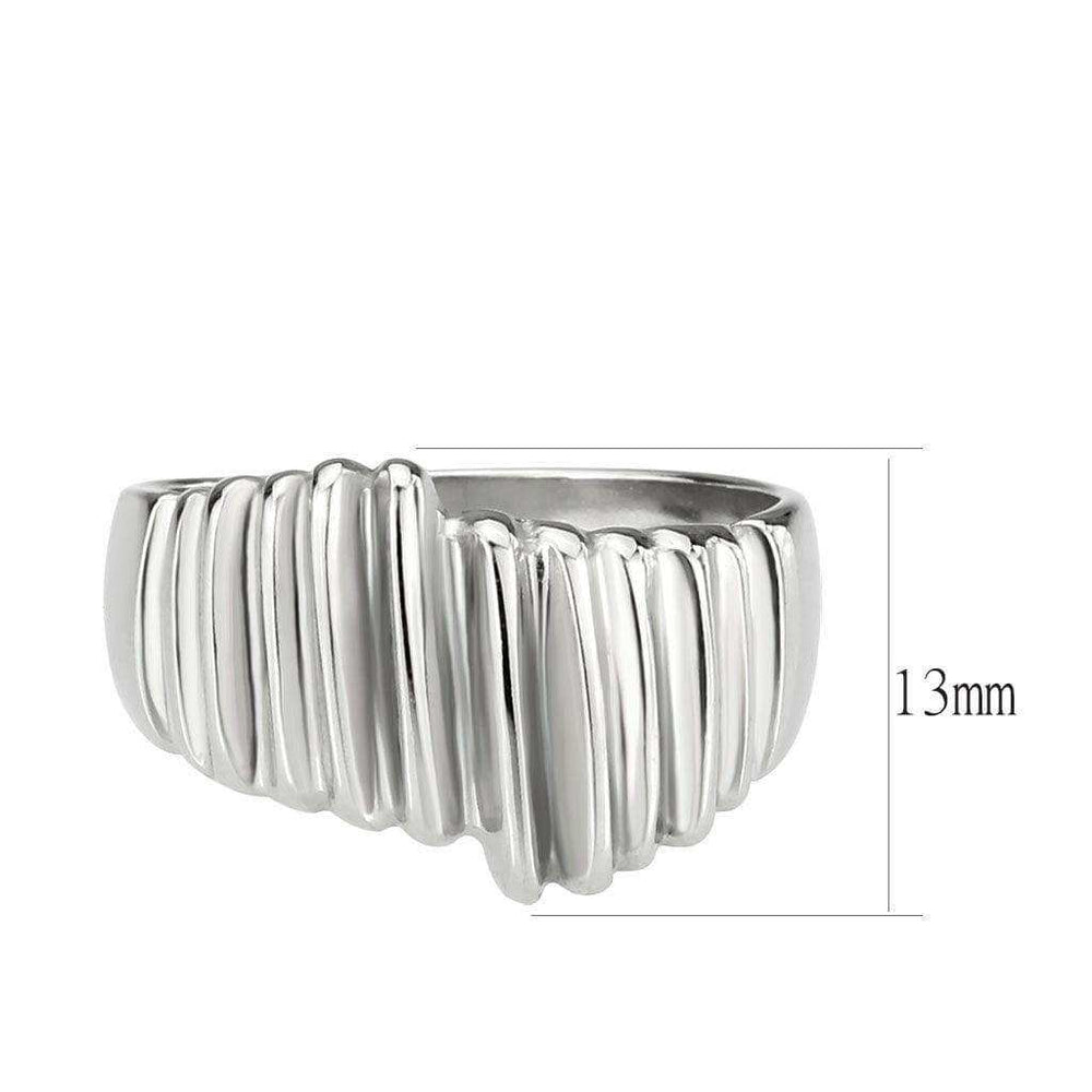 Alamode High polished (no plating) Stainless Steel Ring with NoStone in No Stone - Alamode - Flyclothing LLC