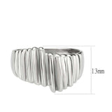 Alamode High polished (no plating) Stainless Steel Ring with NoStone in No Stone - Alamode - Flyclothing LLC