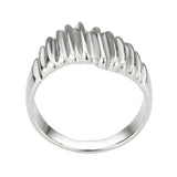 Alamode High polished (no plating) Stainless Steel Ring with NoStone in No Stone - Alamode - Flyclothing LLC
