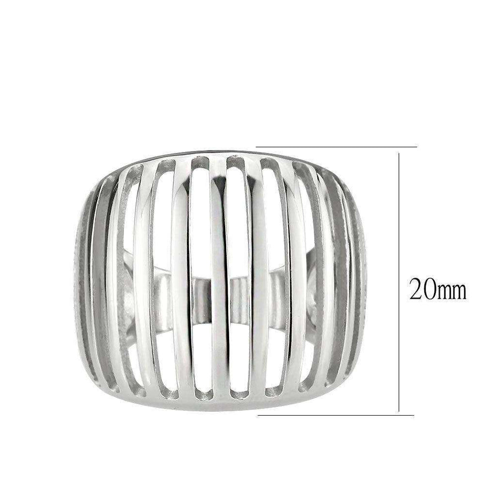 Alamode High polished (no plating) Stainless Steel Ring with NoStone in No Stone - Alamode - Flyclothing LLC