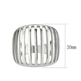 Alamode High polished (no plating) Stainless Steel Ring with NoStone in No Stone - Alamode - Flyclothing LLC