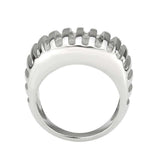 Alamode High polished (no plating) Stainless Steel Ring with NoStone in No Stone - Alamode - Flyclothing LLC