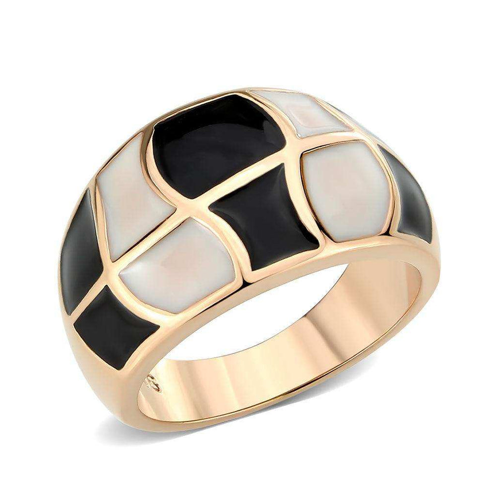 Alamode IP Rose Gold(Ion Plating) Stainless Steel Ring with NoStone in No Stone - Alamode - Flyclothing LLC
