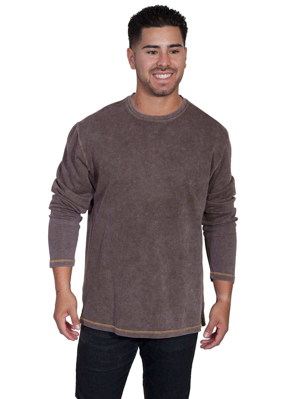 Scully BARK L/S RIB KNIT SHIRT - Scully Leather - Flyclothing LLC