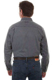 Scully CHARCOAL VINTAGE COTTON SLUB SHIRT - Scully Leather - Flyclothing LLC