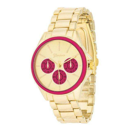 Chrono Gold Metal Watch - JGI - Flyclothing LLC