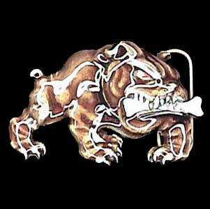 Bulldog with Bone Enameled Belt Buckle - Siskiyou Buckle - Flyclothing LLC