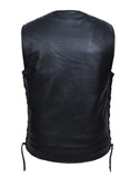 Unik International Mens Brown Leather Vest 2611.RUB - Unik - Flyclothing LLC