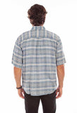 Scully Leather Western Scully Blue Worn Out's Plaid S/S Shirt - Scully Leather - Flyclothing LLC