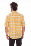 Scully Leather Western Scully Yellow Worn Out's Plaid S/S Shirt - Scully Leather - Flyclothing LLC