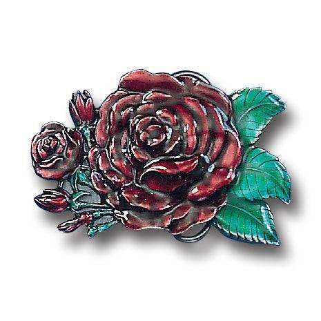 Rose (Free Form) Enameled Belt Buckle - Siskiyou Buckle - Flyclothing LLC