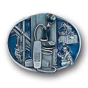 Telephone Worker Enameled Belt Buckle - Siskiyou Buckle - Flyclothing LLC